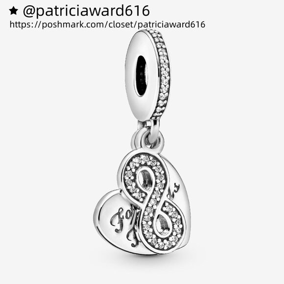 Pandora Forever Friends Heart Dangle Charm - Picture 2 of 4